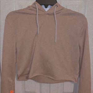 Tan cropped hoodie